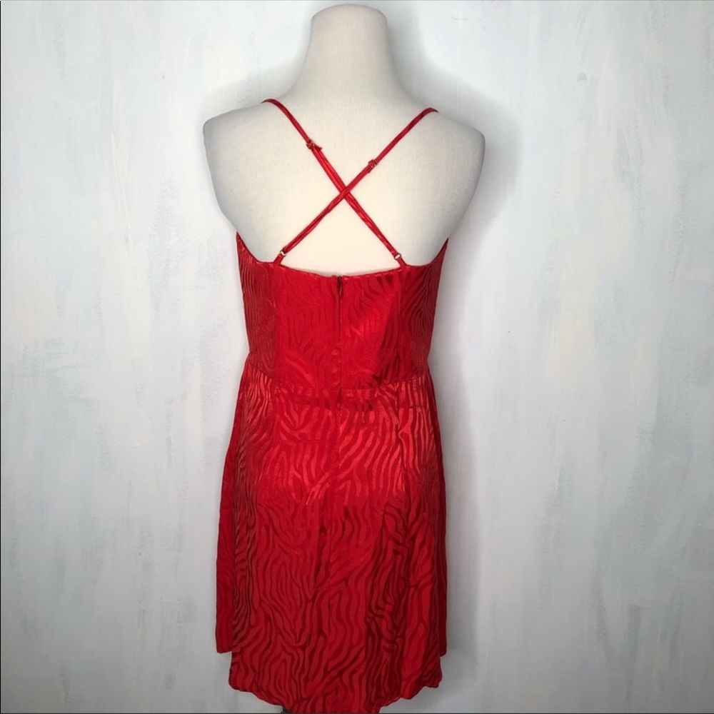 Sun Becomes Her Wildflower Wrap Red Bustier Dress - Picture 5 of 7